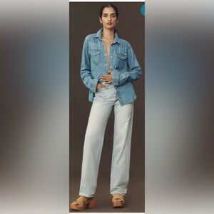 Pistola Light Wash Super High Rise Straight Leg Jeans NWT